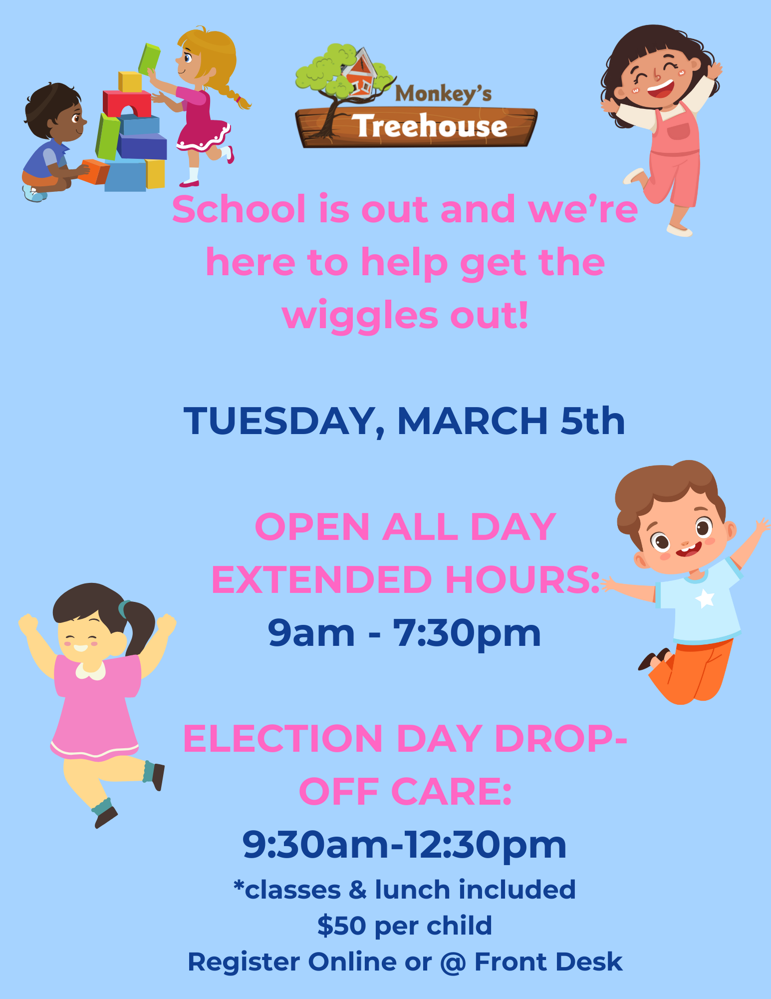 Delayed Opening due to weather conditions We will open at 10AM today! (2)