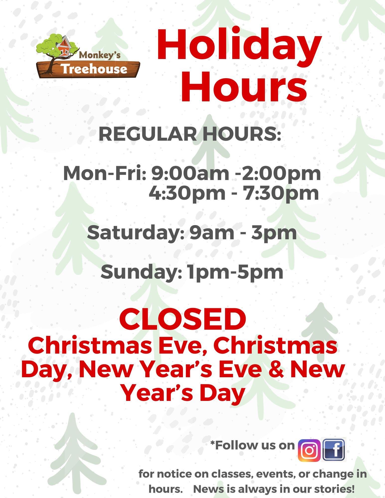 Holiday Hours